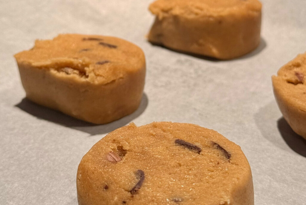 Homemade Yummy Doh cookie ice cream sandwiches with chocolate chips, easy and delicious recipe for the whole family